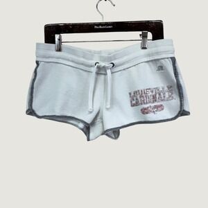 Russell Athletic Louisville Cardinals Shorts M White Collegiate Sporty Coquette
